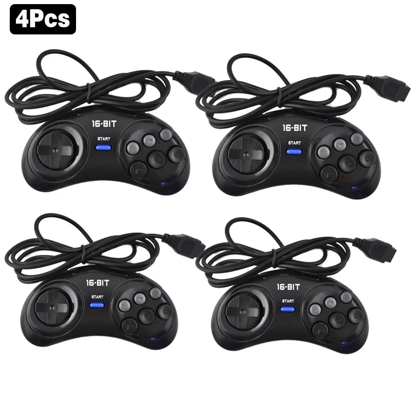 2pcs/1pc Game controller for SEGA Genesis for 16 bit handle controller 6 Button Gamepad for SEGA MD Game Accessories