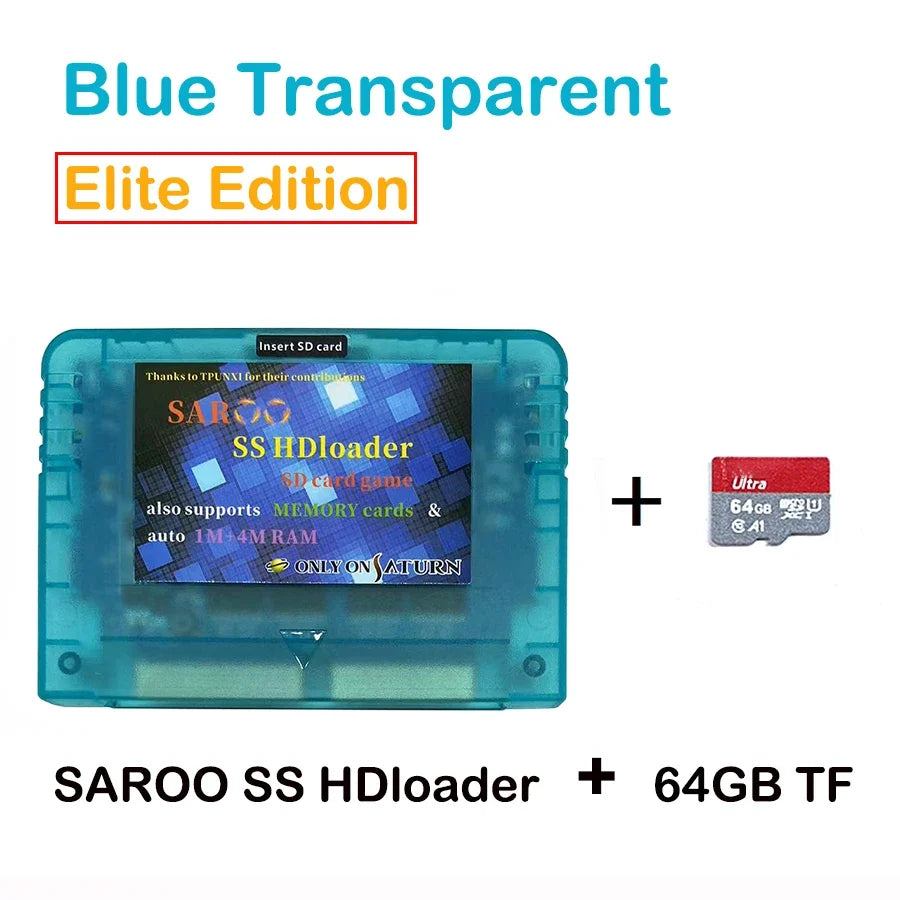 2025 Newest V0.7 SAROO SS HDloader Game Reader Cartridge Card Support SD TF Menory Cards Play Games Without CD for Saturn System