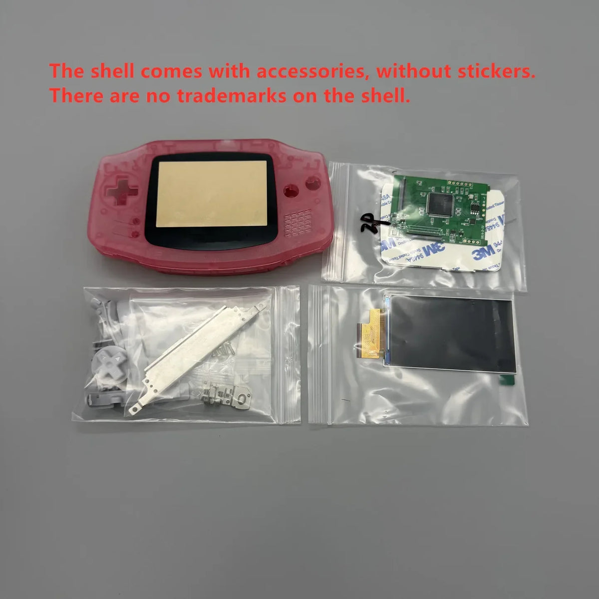 GBA IPS LCD Screen Kit No Shell Cutting Required Easy Install 2.9" High Bright IPS Display 480*720 Shell Set for Gameboy Advance