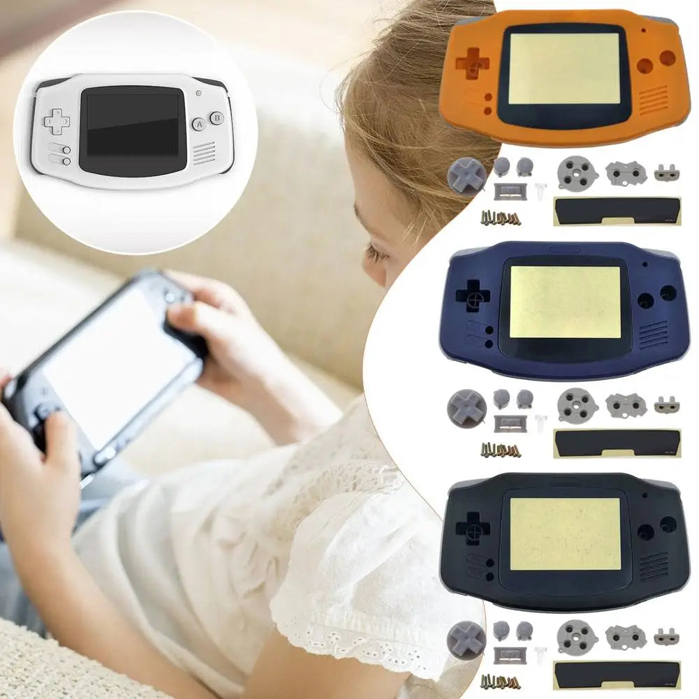 Replacement Full Housing Shell Kit DIY Casing Clear Replacement Shell Full Housing Cover with Buttons Custom For Game Boy GBA