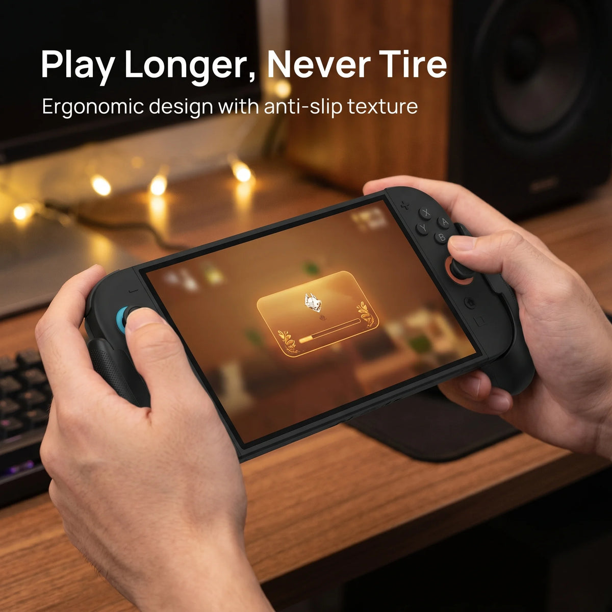 DOBE Grip for Nintendo Switch 2 with 5 Game Card Slots, Anti-Slip