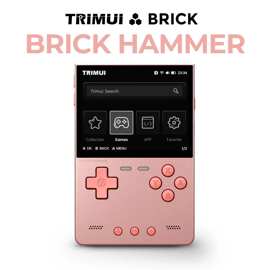 Trimui Brick Hammer 3.2 Inch IPS Retro Handheld, Metal Body