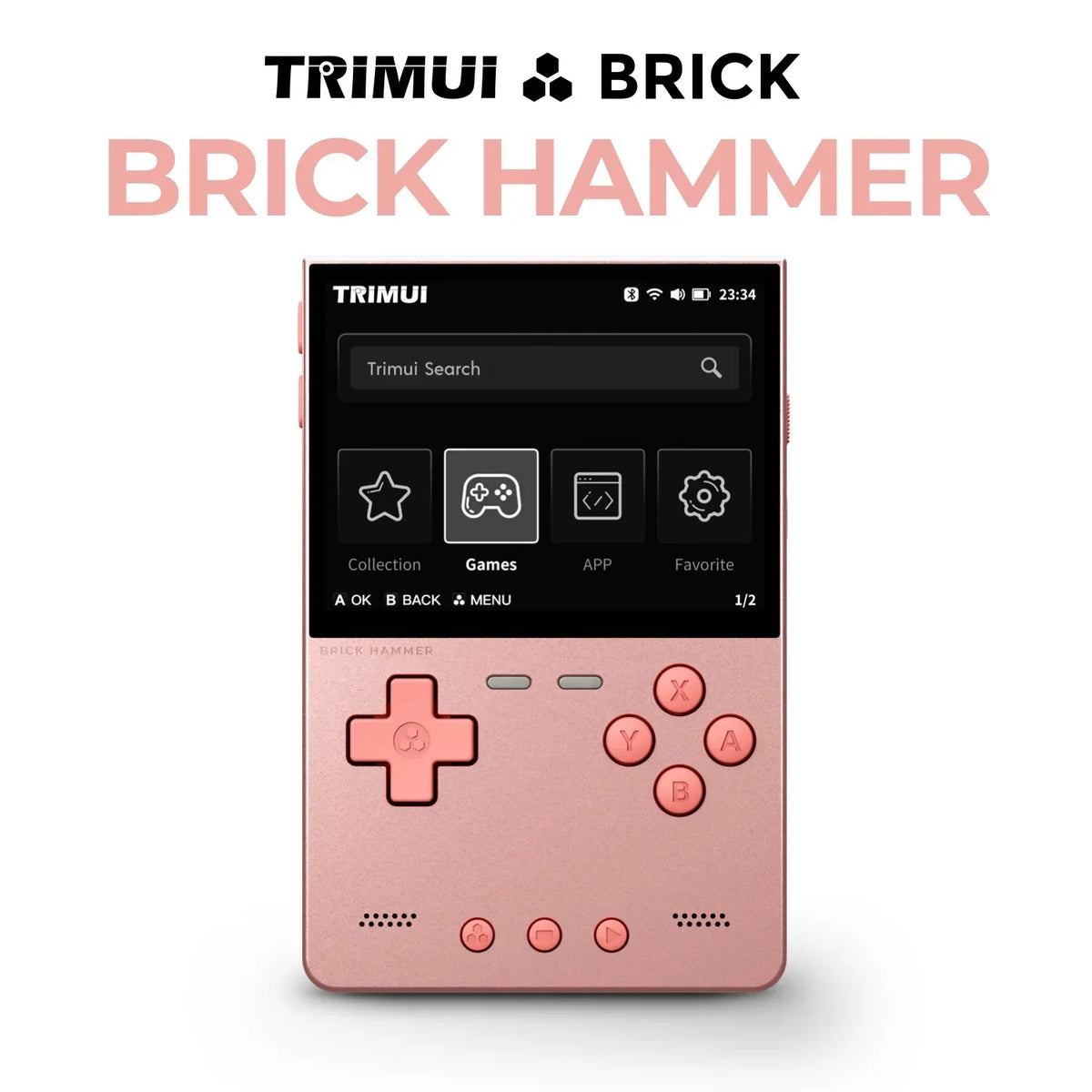 Trimui Brick Hammer 3.2 Inch IPS Retro Handheld, Metal Body