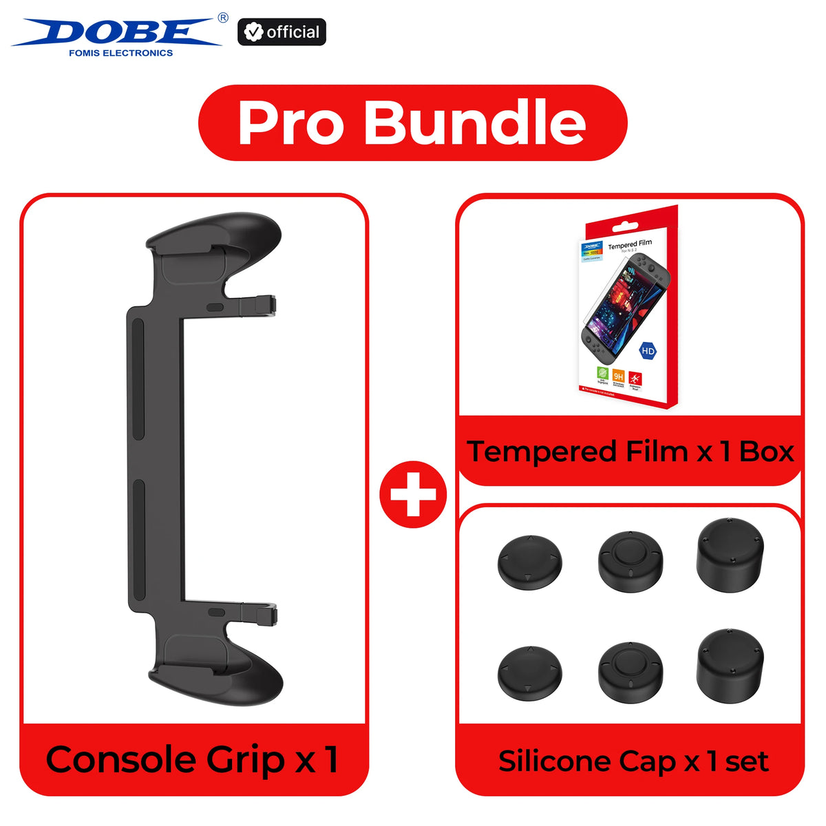 DOBE Grip for Nintendo Switch 2 with 5 Game Card Slots, Anti-Slip