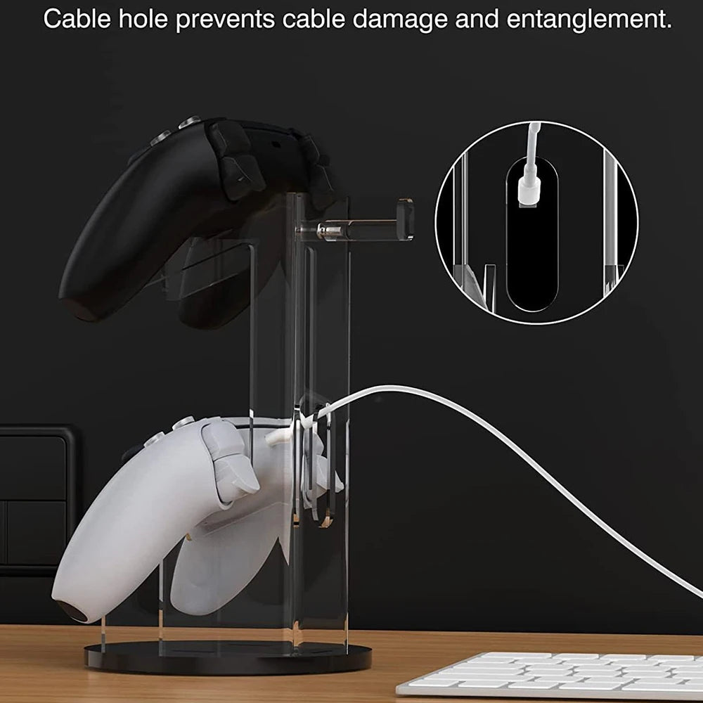 Universal Game Controller & Headset Stand for PS4 PS5 Xbox Gamepad Holder Acrylic Rack for Playstation 5 Joystick Headphone