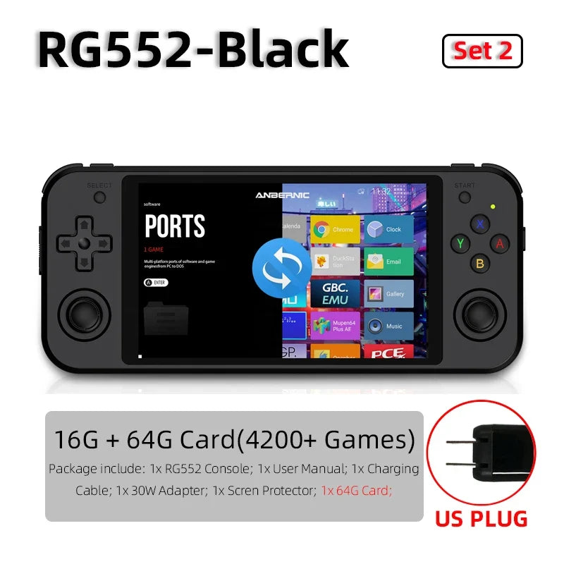 ANBERNIC RG552 Handheld Console, 5.36 Inch IPS, Android Linux