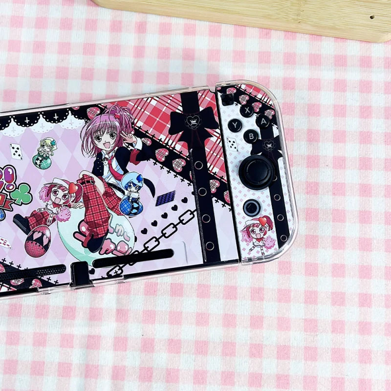 Shugo Chara Hinamori Amu Clear Case For Switch Oled Lite Ns2 Game Merchandise Transparent Protective Cover Console Accessories