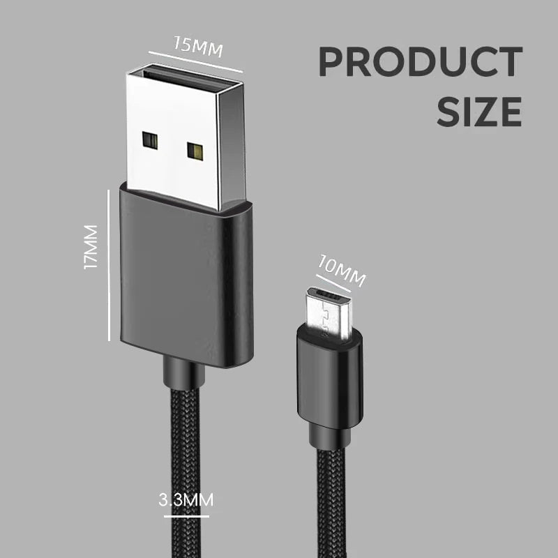 Data Frog PS4 Controller Charging Cable, 1M/2M/3M Nylon USB