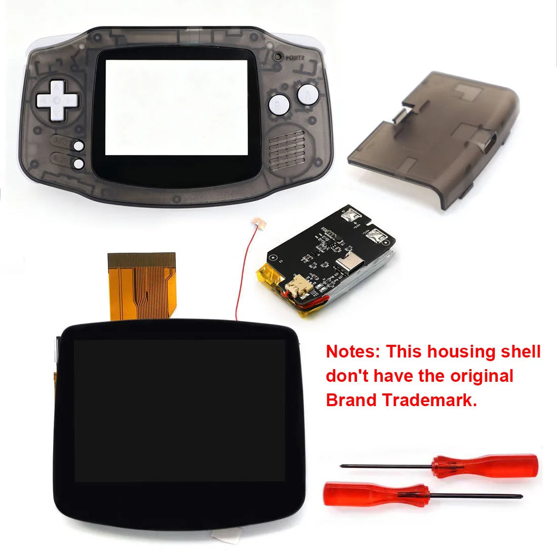 HISPEEDIDO GBA V5 720x480 IPS Drop-in Screen Kit with Shell