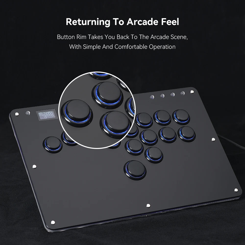 Haute42 Joystick Arcade Leverless Controller Hitbox Fightstick For PC/ Ps4 / Ps5/Steam Fight Stick Arcade Hitbox Controller