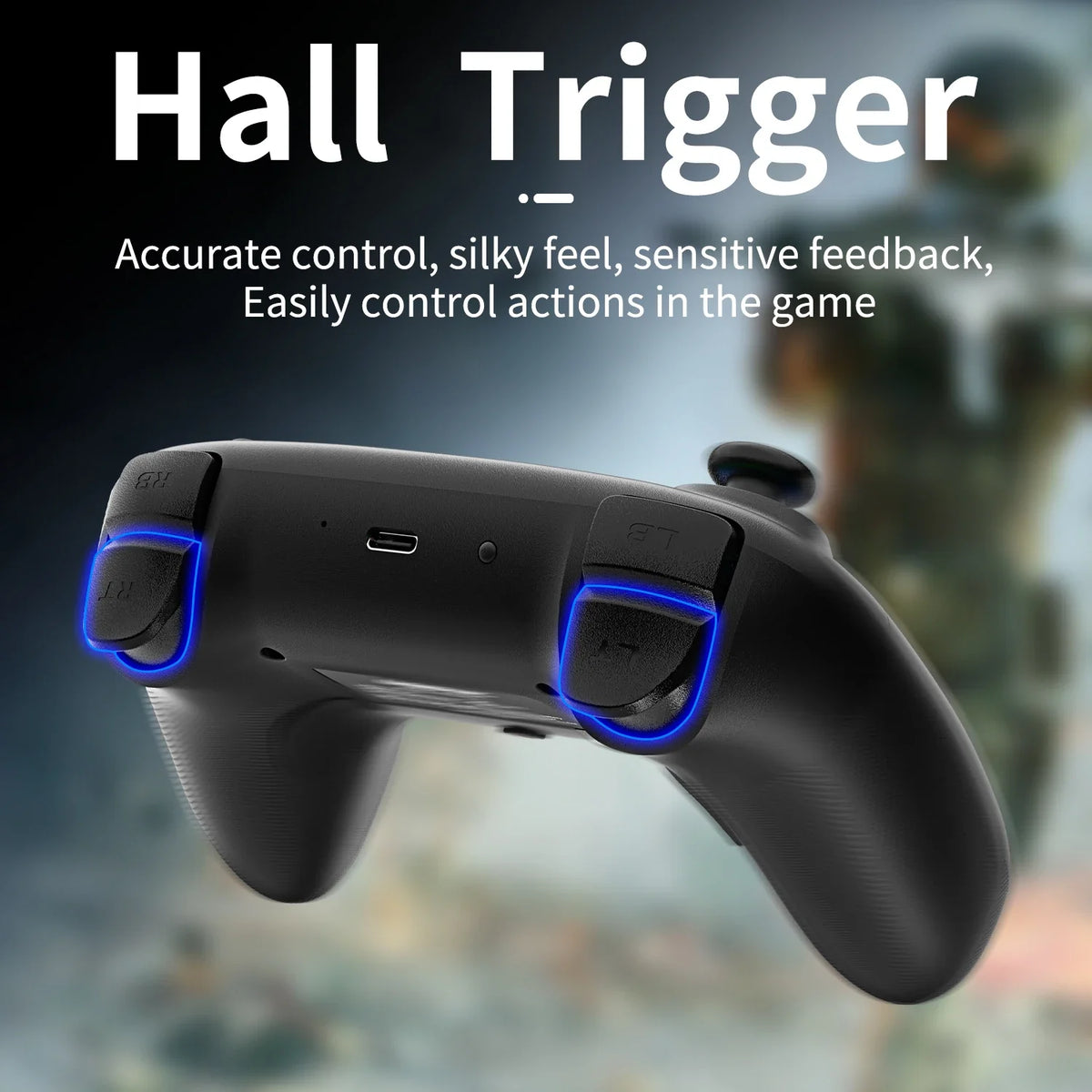 ANBERNIC RG P01 RGP01 Gamepad Wired Wireless Bluetooth for PC Android IOS Steam RGB XBOX Game Controller Hall Effect Joystick