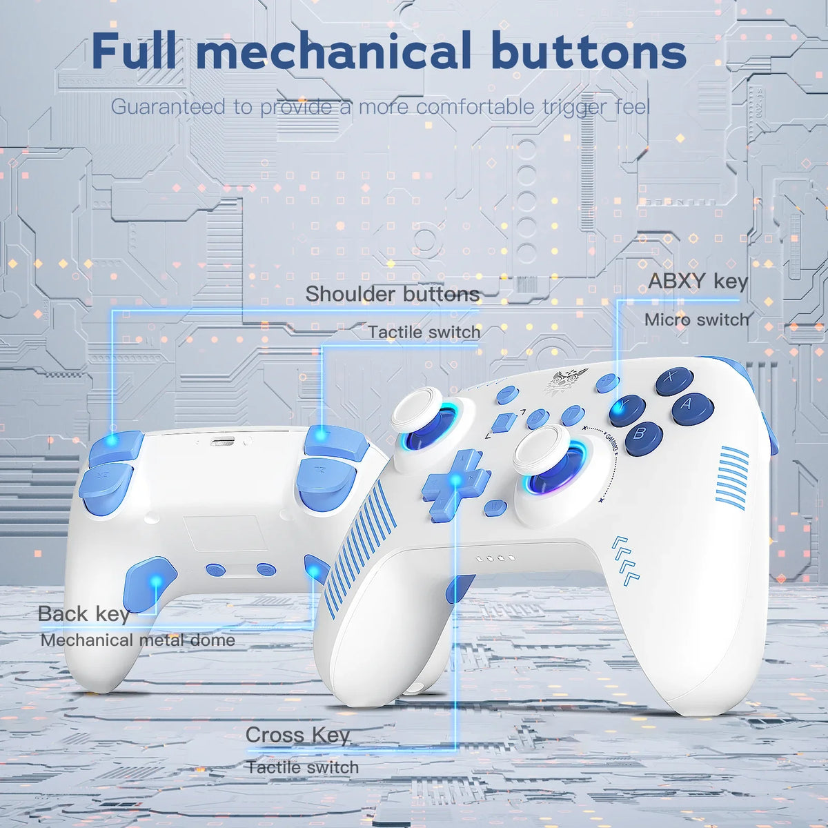 ONIKUMA C1 Wireless Gaming Controller with Hall Joystick, RGB