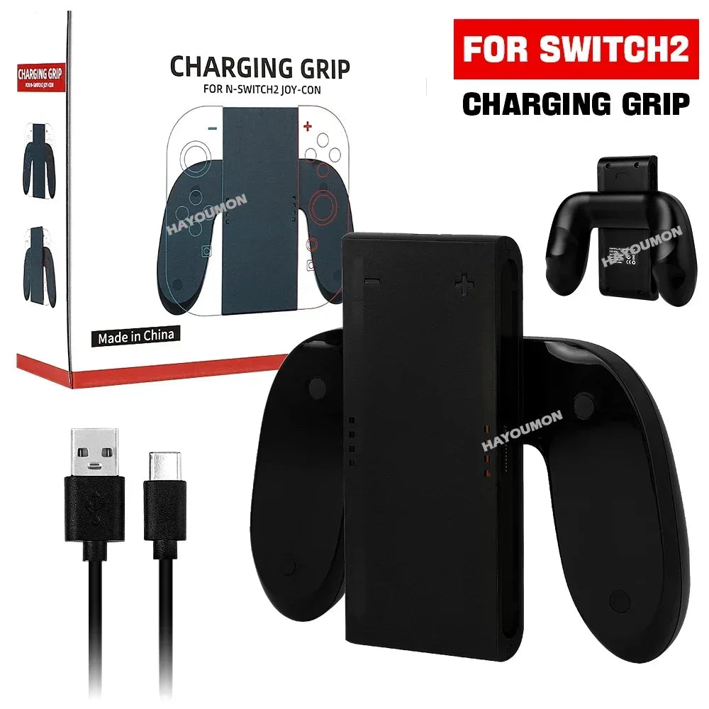 Grip Bracket for Nintendo Switch 2 Joy-Con, Charging Option