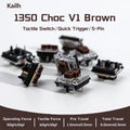 Kailh 1350 Choc V1 Brown Tactile Low Profile Switches, 10-110pcs
