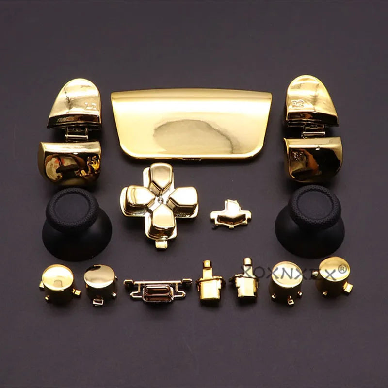 Chrome Button Set for PS5 Controller BDM-020 V2 with D-pad