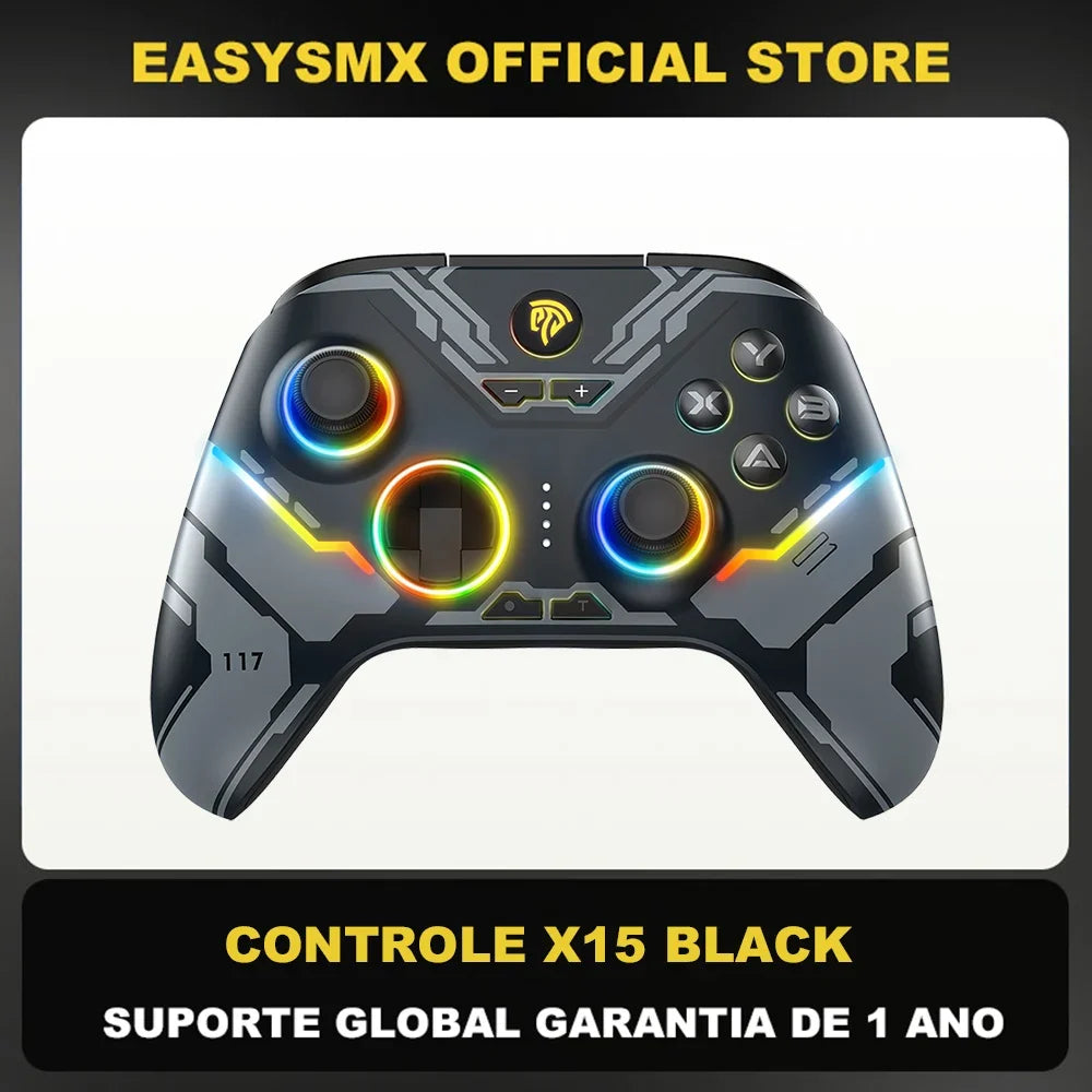 EasySMX X15 Wireless PC Gamepad, Bluetooth, RGB, Hall, Switch