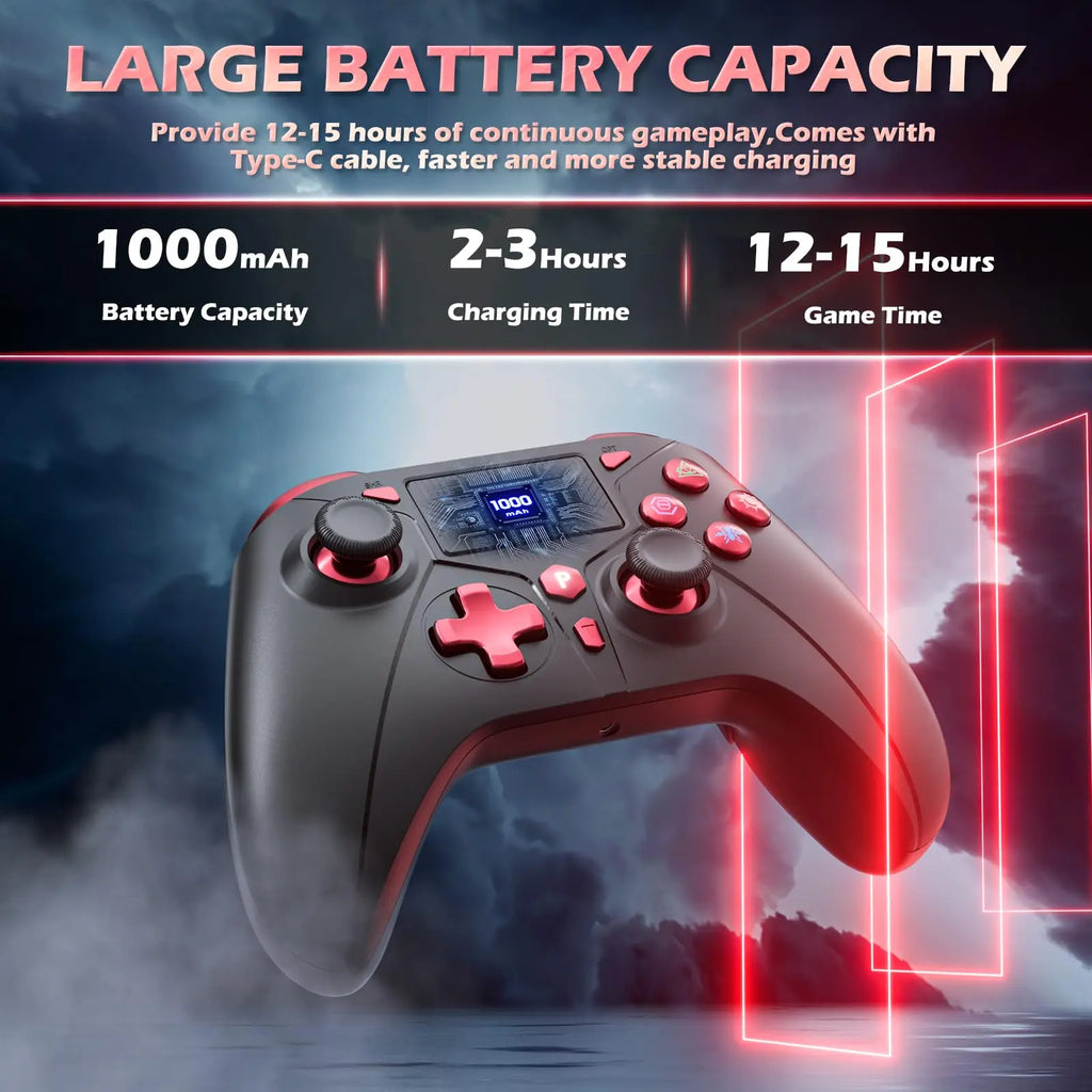 Wireless Controller for PS4, PS4 Pro/Slim, PS3, PC, iOS, Switch
