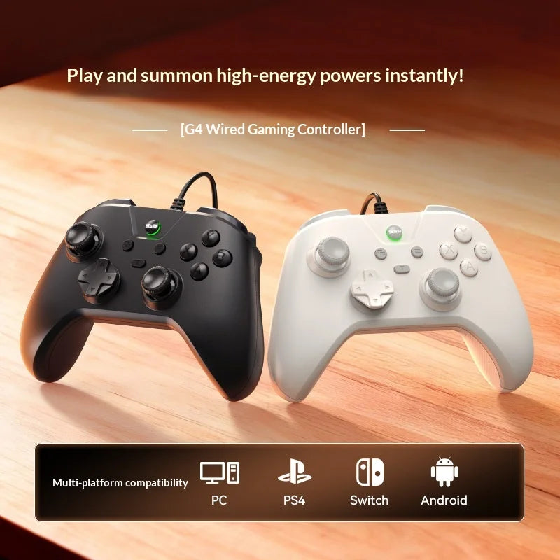 Ps4 Controller G4 Wired Gaming Gamepad 1000hz Turbo Dual Motor Vibration Controller For Pc Steam Ps4 Switch Android Gaming Us