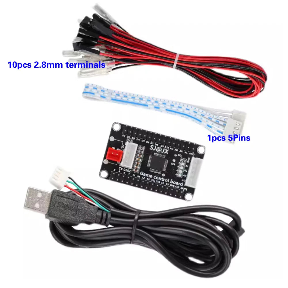 Zero Delay Arcade USB Encoder PC PS3 Switch Raspberry Pi Nintendo TO Joystick FOR 5PIN & 2.8MM Button Hitbox Controller