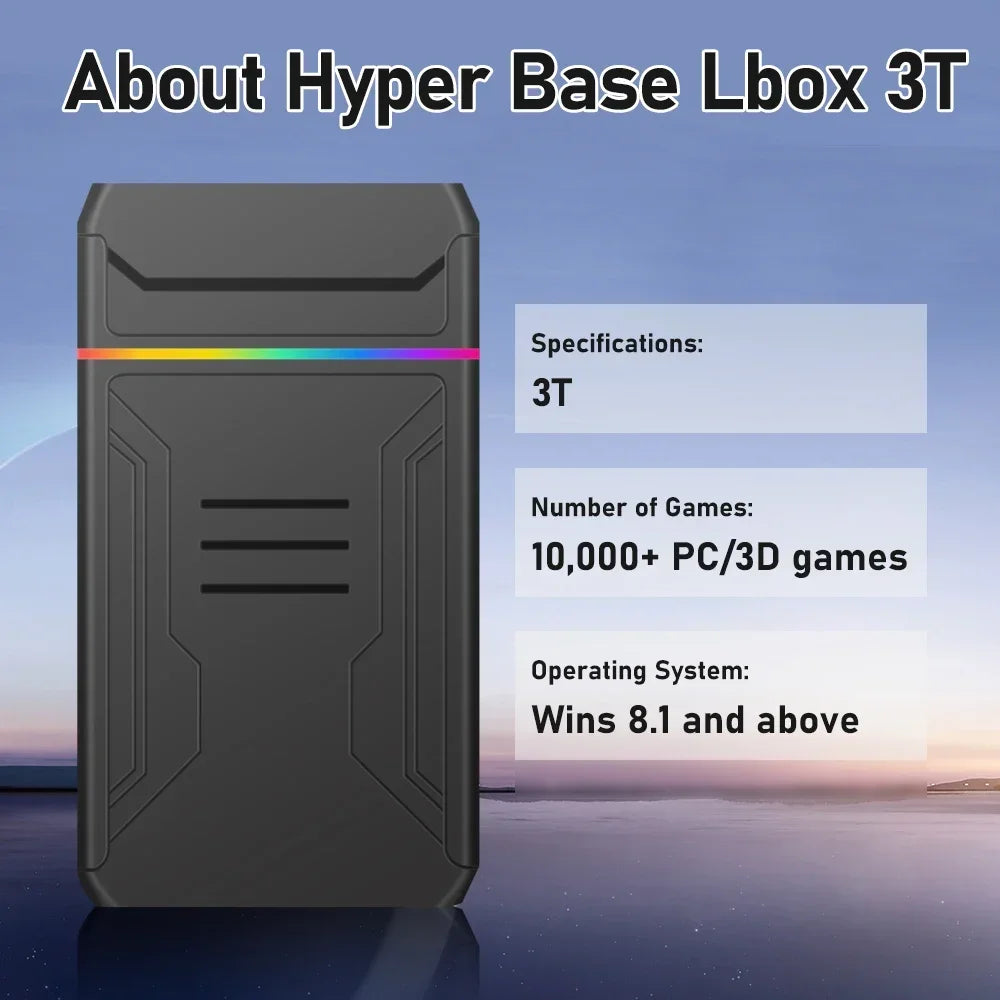 Xbox One/PS4 Emulator HDD 3TB, JMachen Launchbox, 10107 Games
