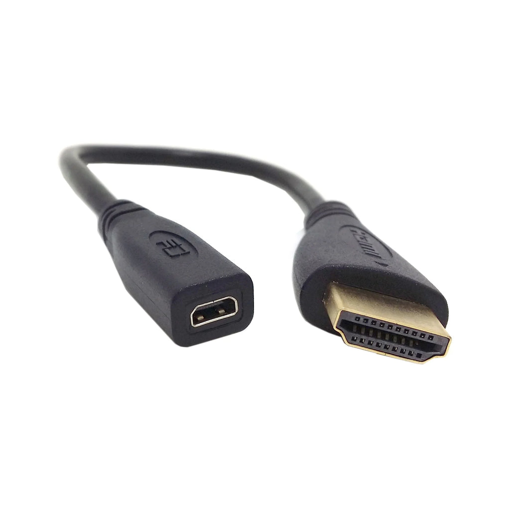 UXG Micro HDMI Female to HDMI Male Adapter Cable 20cm