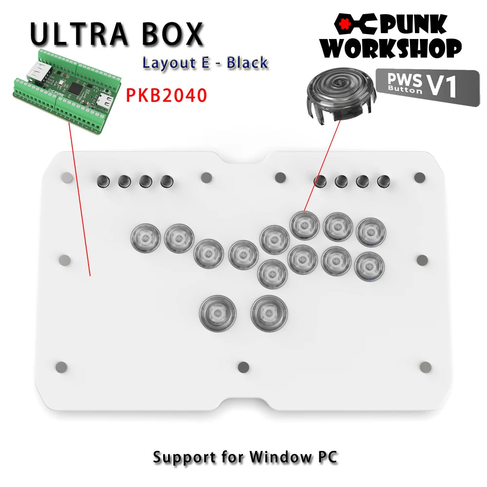 Punk Workshop ULTRA BOX Leverless Hitbox Controller for Switch/PC