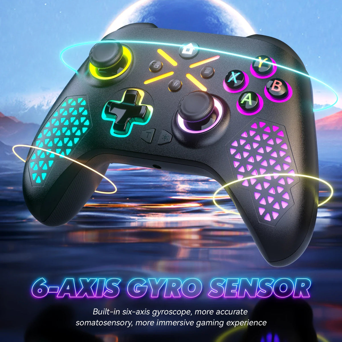 2.4G Wireless Gamepad for Xbox One, Series X/S & PC, RGB Hall