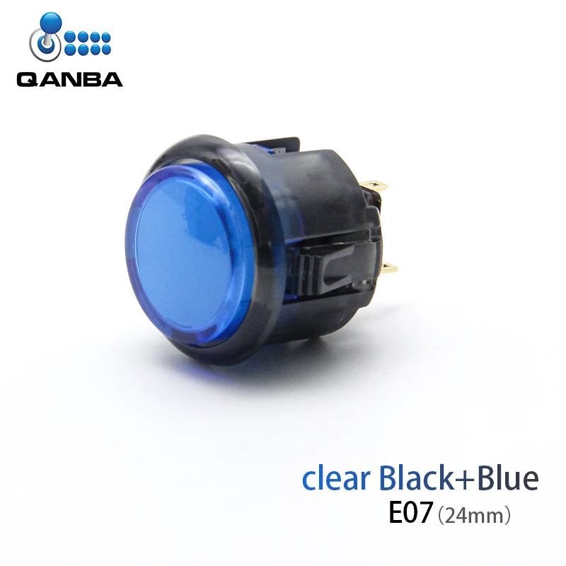 QANBA Gravity KS Clear Snap-In Pushbuttons 24mm 30mm, 6 Pcs