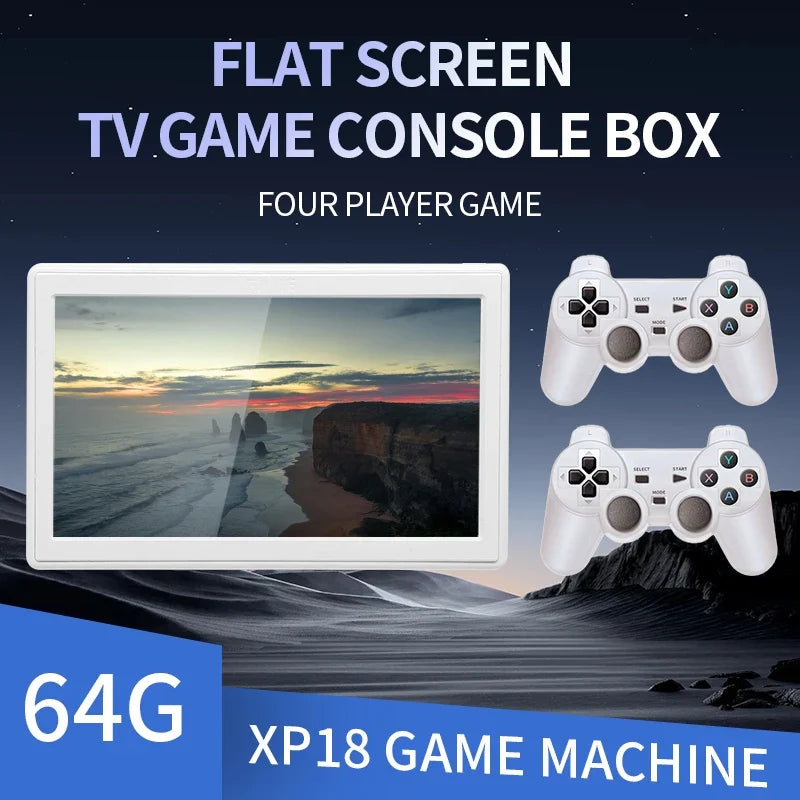 AMPOWN XP18 Game Console 7 Inch Screen HDMI Output, Up to 11000 Games