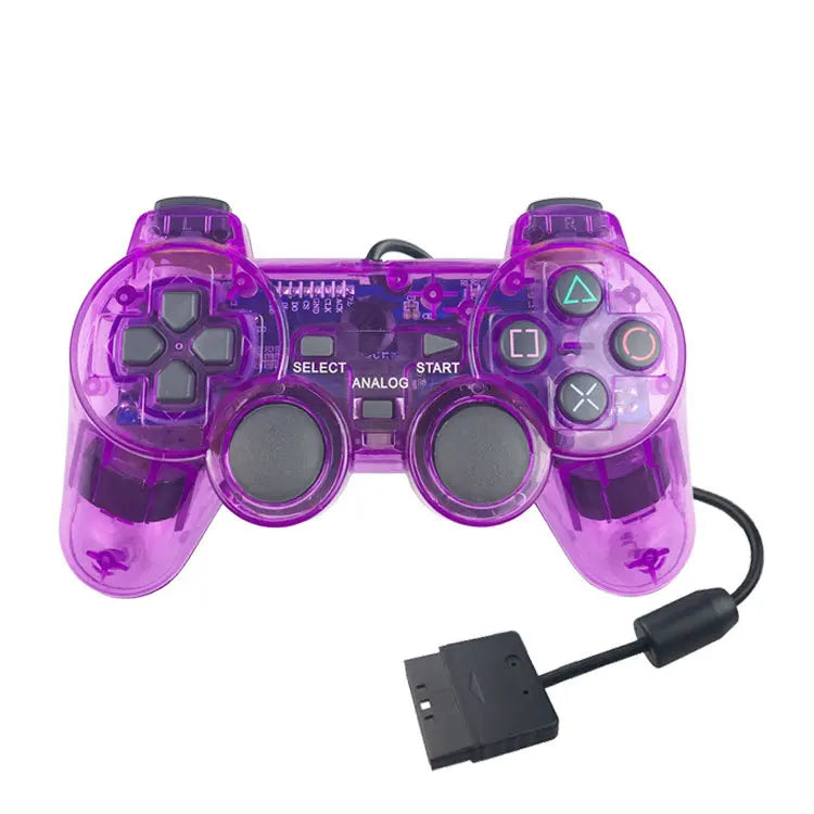 9 Colors Wired Gamepad for Sony PS2 Console, Dual Vibration