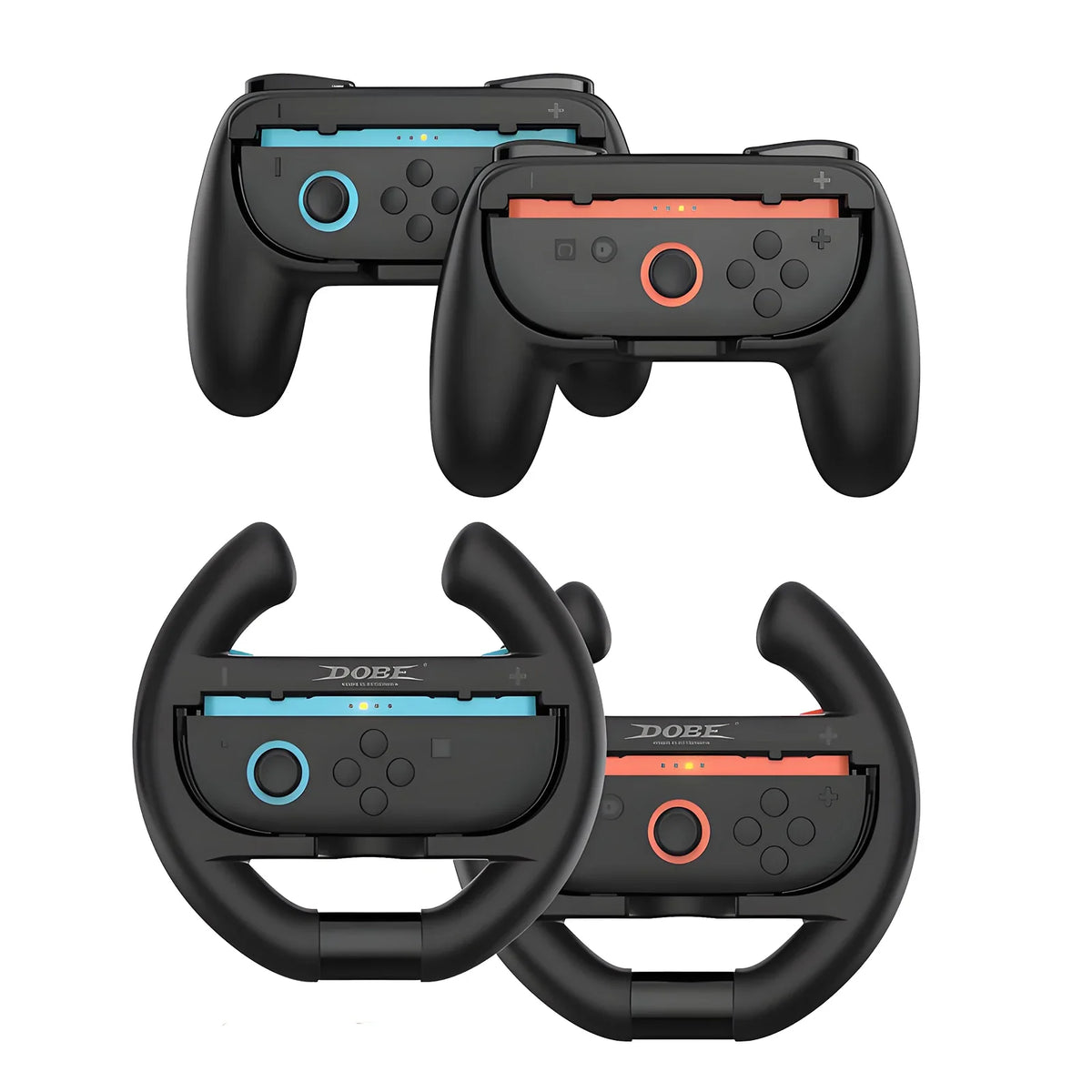 2PCS Game Steering Wheel for Nintendo Switch 2 JoyCon Controller Racing Wheel Hand Grip for Switch2 Kart Games Accessories