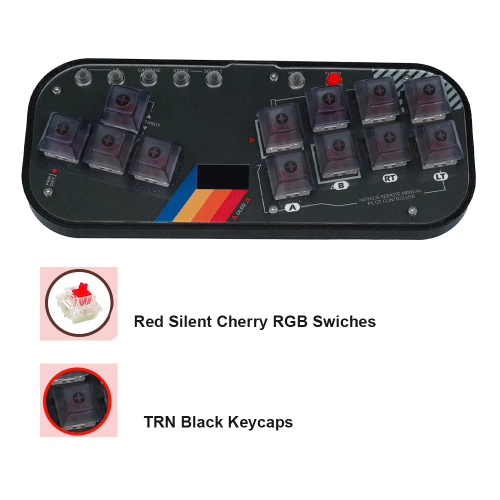 Mini HitBox Controller SOCD Arcade Stick Keyboard RGB Cherry Switch For PC Android PS4 Misterfpga