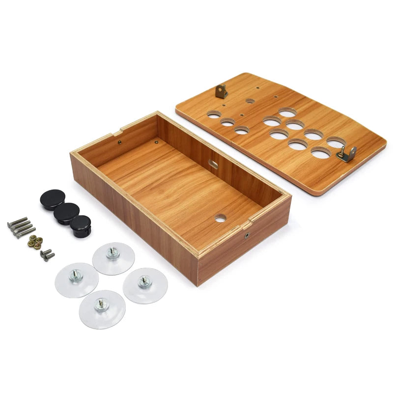 IYO Empty Wooden Box for Arcade Game Machine, DIY Joystick Button