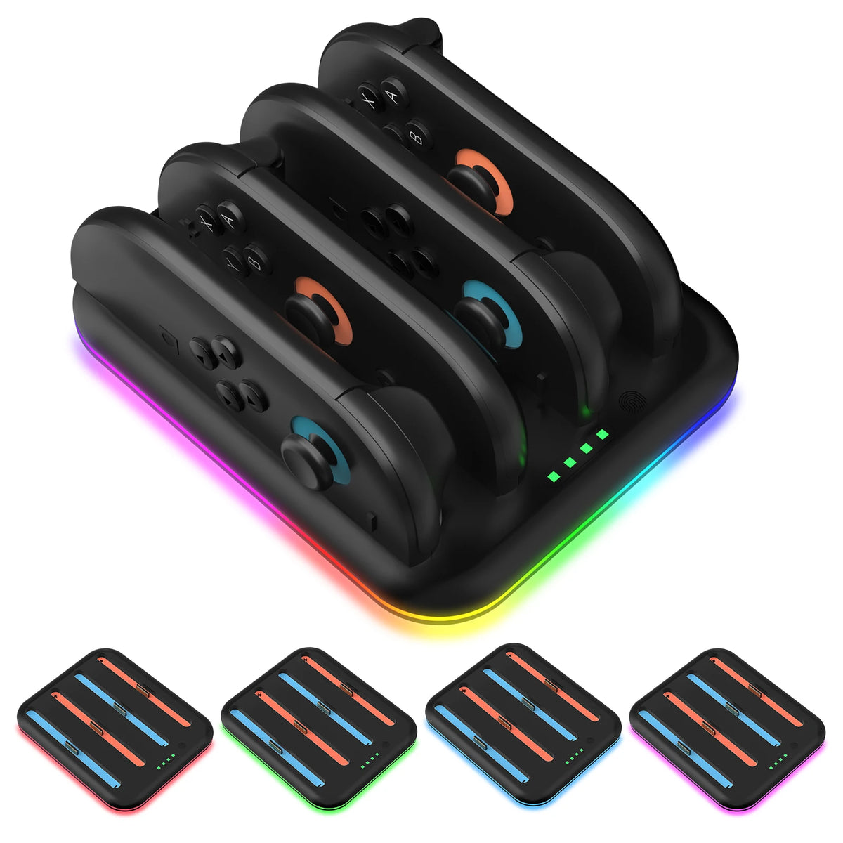 Charging Dock Station for Switch 2 Grip for Joy-con Controller Charger Stand Base Up To 4 Game Controllers