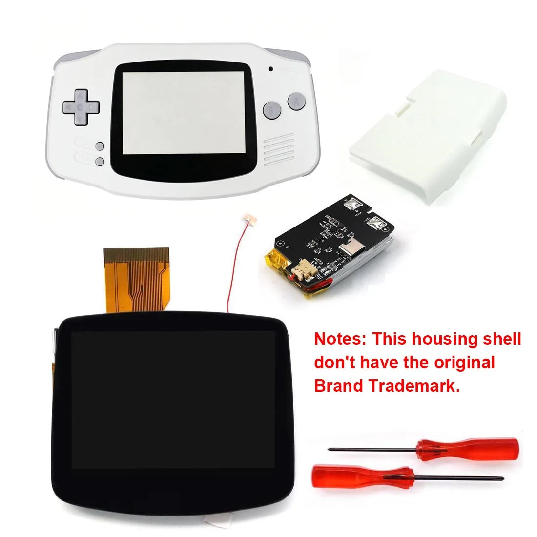 HISPEEDIDO GBA V5 720x480 IPS Drop-in Screen Kit with Shell