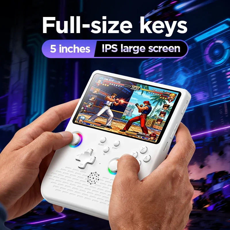 H5 Open Source Handheld Game Console, 5 Inch IPS, Dual Joystick