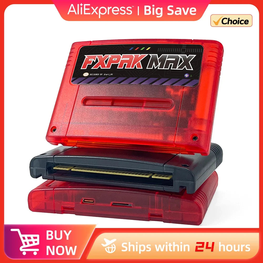 FXPAK PRO MAX Flash Cart for SNES and Super Famicom, NTSC/PAL