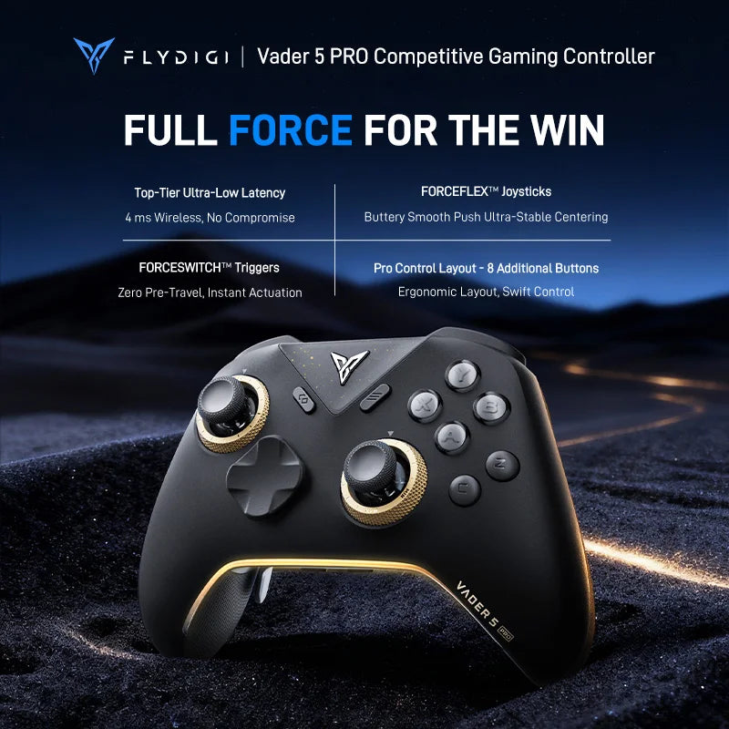 Flydigi Vader 5 Pro Wireless Game Controller FORCEFLEX Joysticks Top-Tier Ultra-Low Latency Gamepad For NS2/Android/iOS/PC