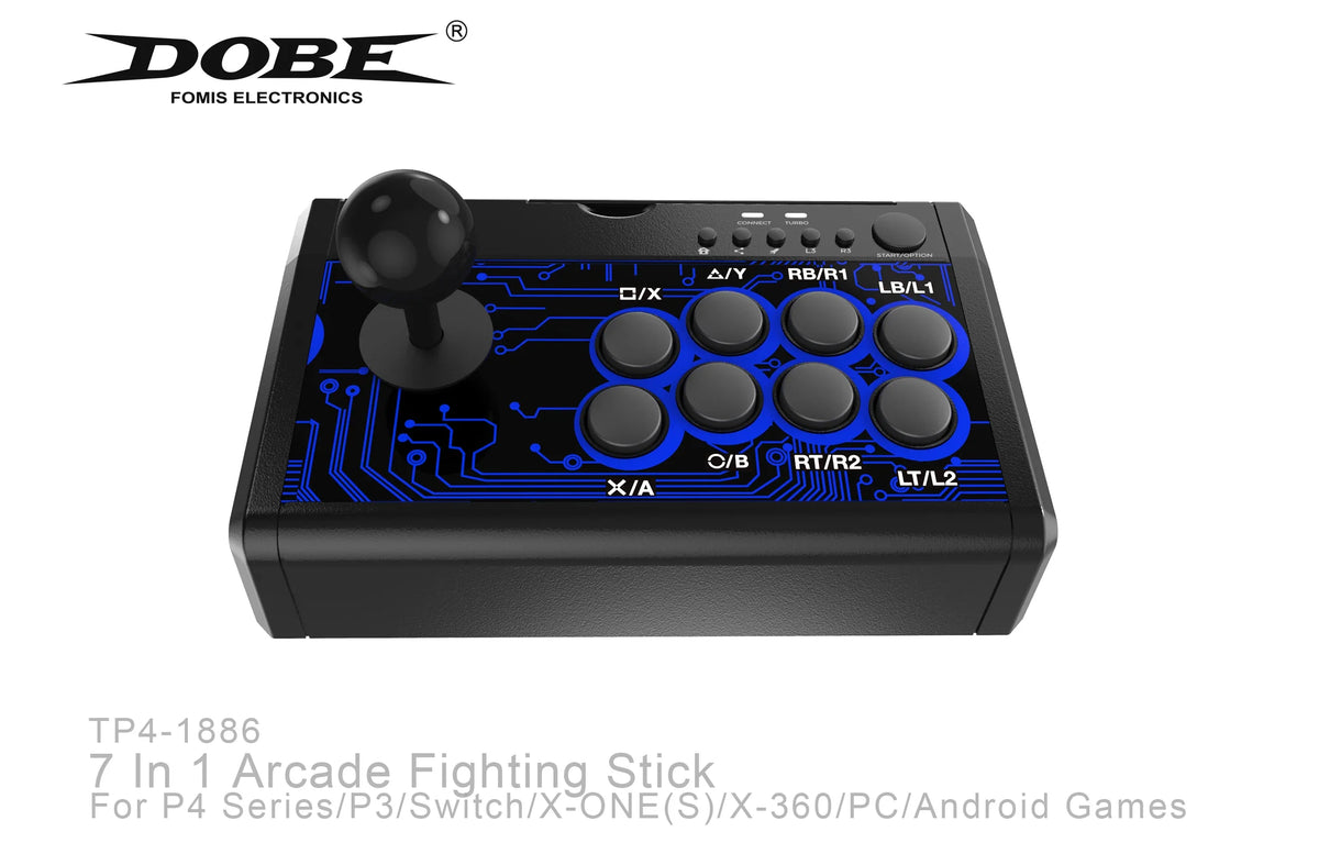 DOBE 7 in 1 USB Arcade Fight Stick for PS3, PS4, Xbox One, PC