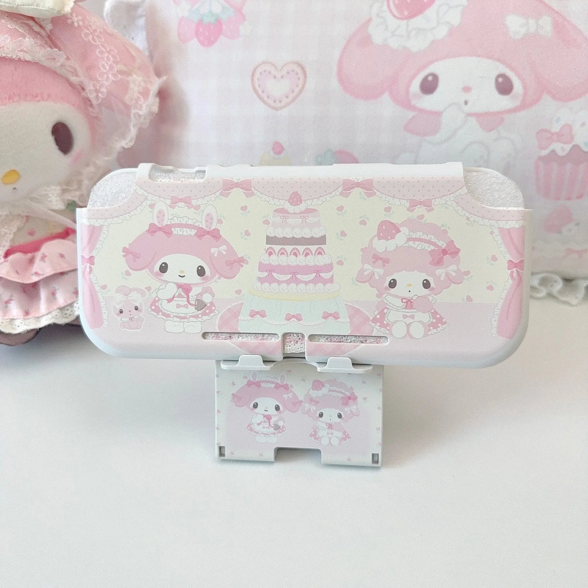 Cartoon Switch Pink Protective Case for Nintendo Switch 2/OLED/Lite Consoles Joy-Con Cases Dock Case Console Stand Accessories