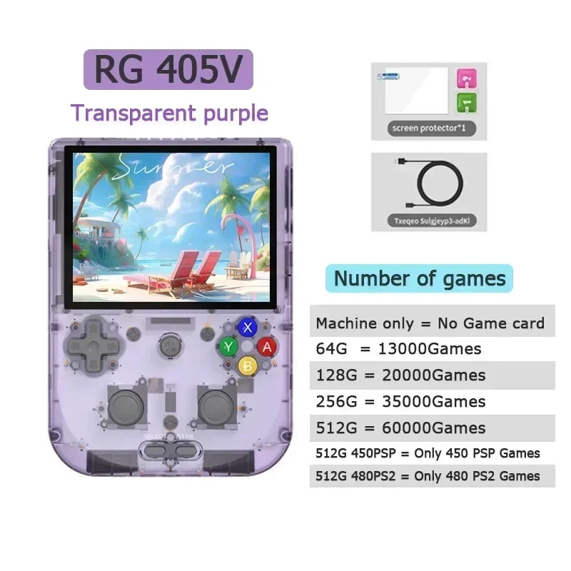 ANBERNIC RG405V Handheld Console 4-Inch IPS Android 12 T618