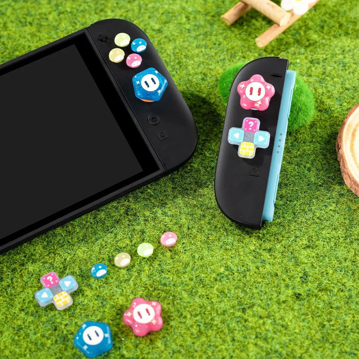 Joy-Con Cover for Nintendo Switch 2/OLED, Bling Mushroom Star