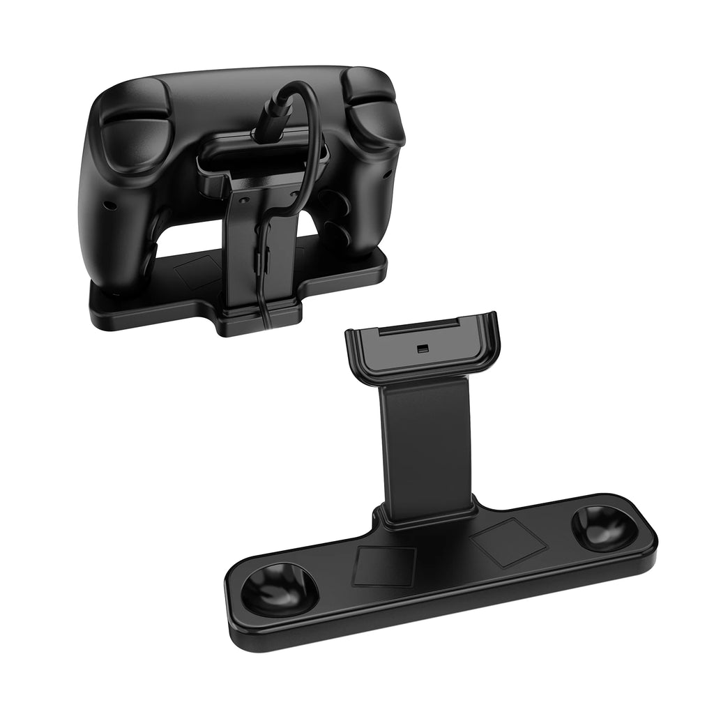 For Steam Controller 2 Charging Stand Magnetic PUCK Slot Tilted Display Anti-Tip Triangle Stable Desk Organizer Durable