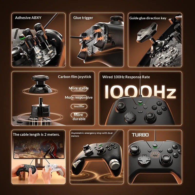 Ps4 Controller G4 Wired Gaming Gamepad 1000hz Turbo Dual Motor Vibration Controller For Pc Steam Ps4 Switch Android Gaming Us