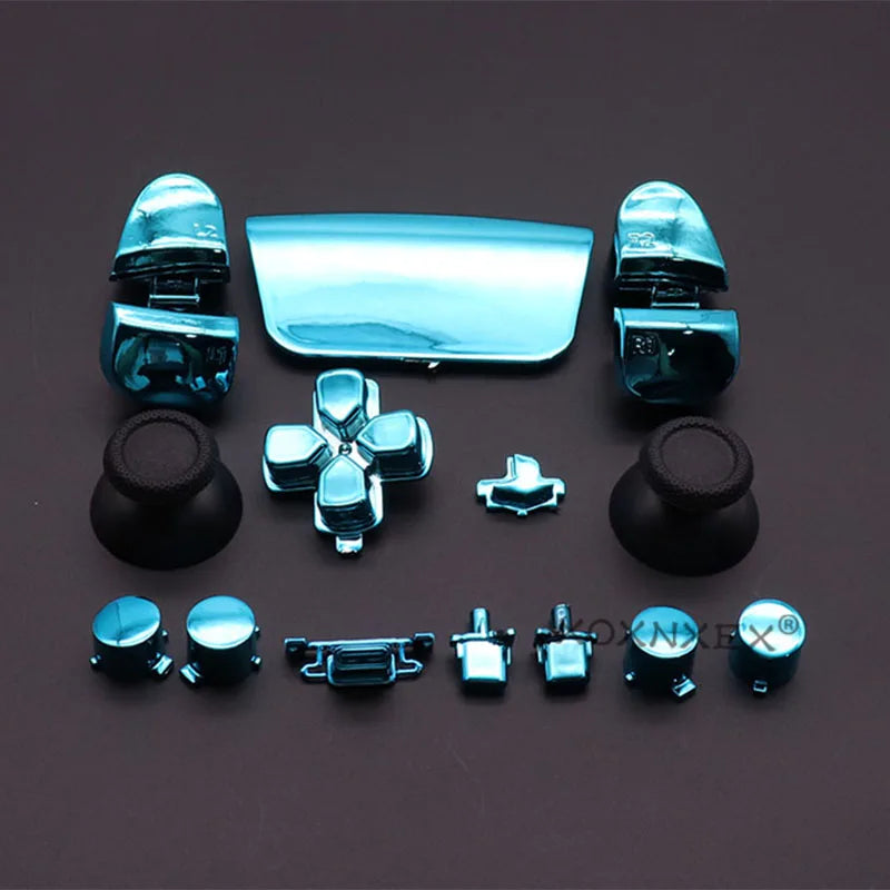 Chrome Button Set for PS5 Controller BDM-020 V2 with D-pad