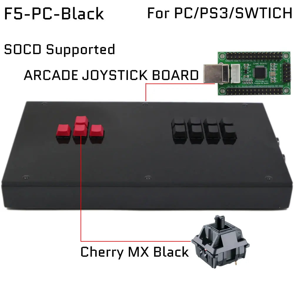 FightBox F1-F9 Sanwa Button Hitbox Arcade Fight Stick for PS4/PC
