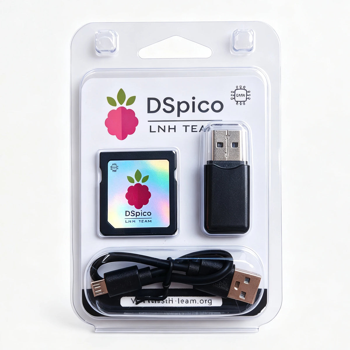 DSpico Open-Source Reader Cart, Black/Clear Shell for NDS/DSi