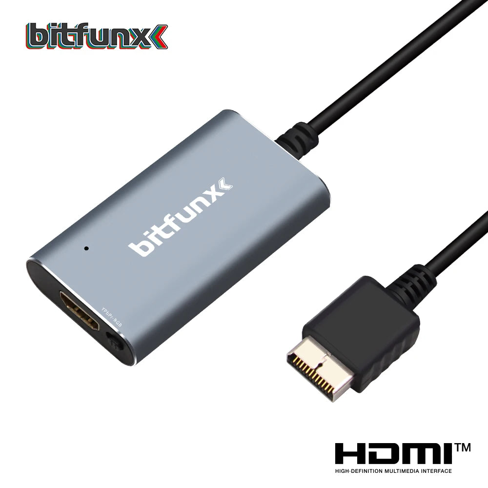 Bitfunx RGB YPBPR to 1080P HDMI™ Converter For PS2 PS1 PS One PlayStation Game Consoles With RGB to YPbPr Switch