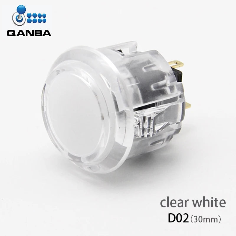 QANBA Gravity KS Clear Snap-In Pushbuttons 24mm 30mm, 6 Pcs