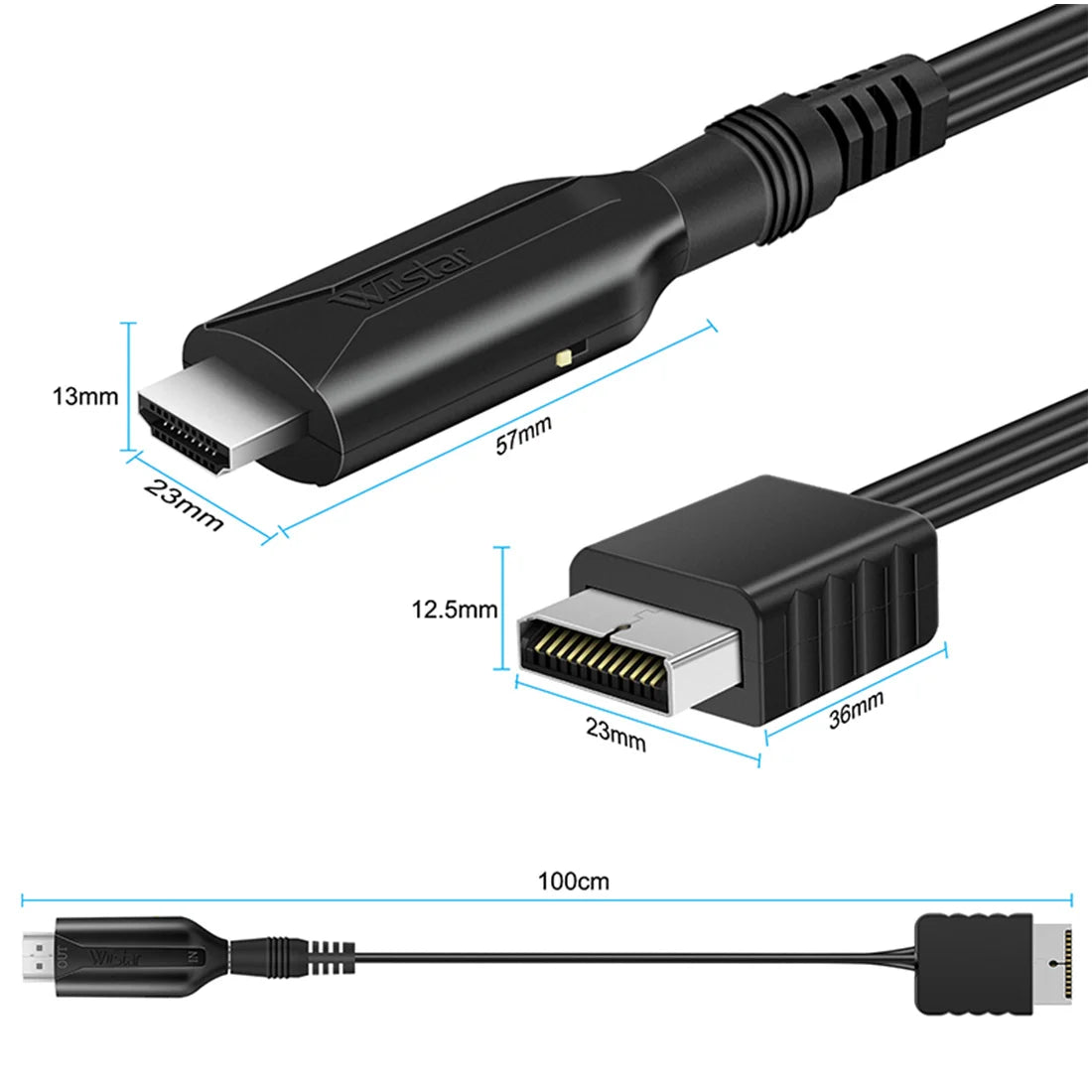 WIISTAR PS2 Audio Video Converter for PS1 and PS2, 1080p